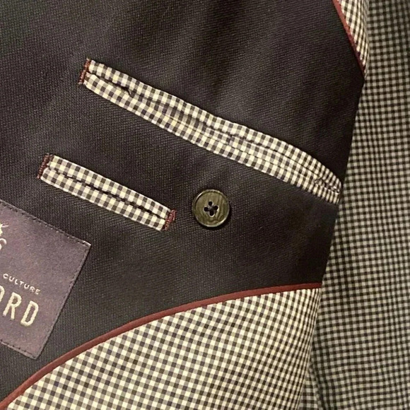 Tailored Culture Stafford Navy Blue Gold Button Blazer. Mens Size 50L - Picture 6 of 7